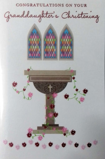 Picture of CONGRATULATIONS GRANDDAUGHTER CHRISTENING CARD